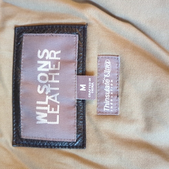 Men's Wilson Leather Jacket, Black medium - Picture 2 of 9